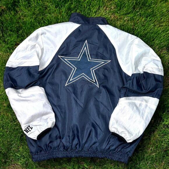 Rare! Vintage NFL Dallas Cowboys Reversible Jacket Men XL Fleece Y2K Star Logo - Picture 3 of 12